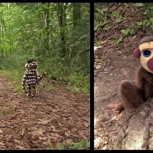 Image similar to trail cam footage of cheburashka