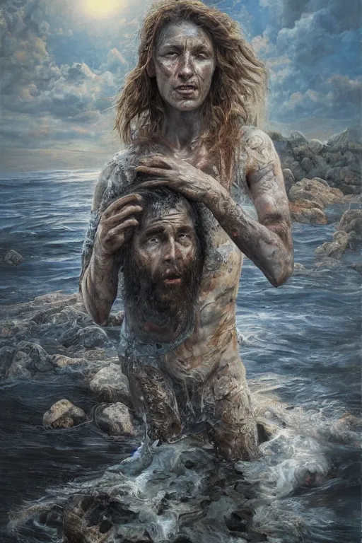 Image similar to The last day on earth, oil on canvas, intricate, portrait, 8k highly professionally detailed, HDR, CGsociety