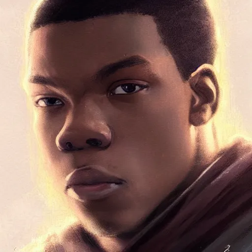 Prompt: portrait of a man by greg rutkowski, young jedi kinght that looks like john boyega, wearing jedi robes, star wars expanded universe, he is about 3 0 years old, highly detailed portrait, digital painting, artstation, concept art, smooth, sharp foccus ilustration, artstation hq