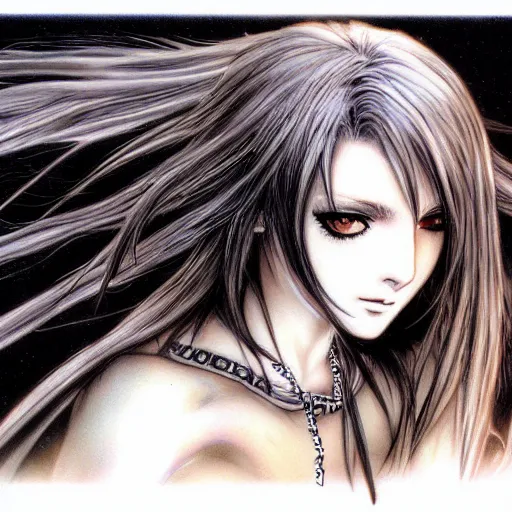 Prompt: anime girl by Luis Royo