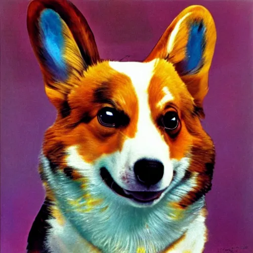 Prompt: pembroke welsh corgi surrealism salvador dali