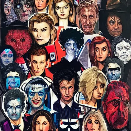 Prompt: a portrait of Doctor Who, by MARVEL comics and Sandra Chevrier