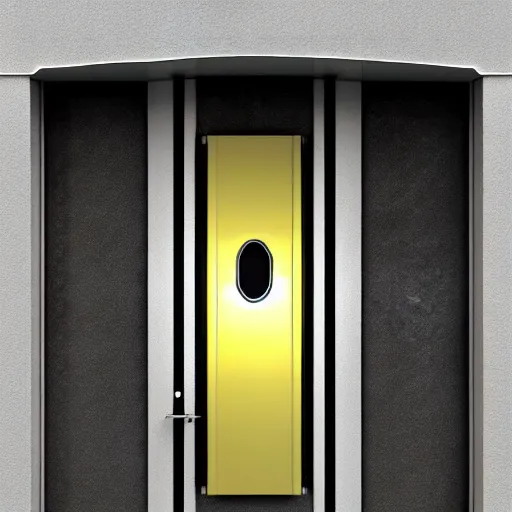 Prompt: photograph hyperrealistic art - deco sci - fi door