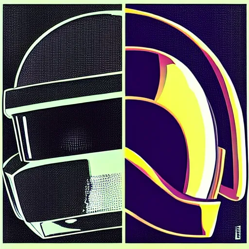 Image similar to daft punk concert in 1 bit art style