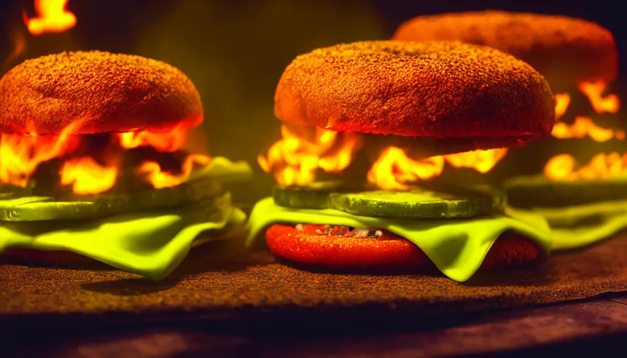 Image similar to a photo of steamed hams, despite the fact they're obviously grilled, color photography, high quality, volumetric light, ugly, 4 k