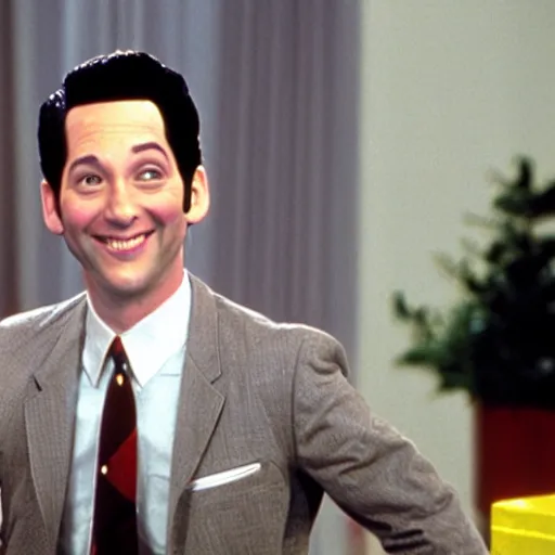 Image similar to paul rudd as peewee herman