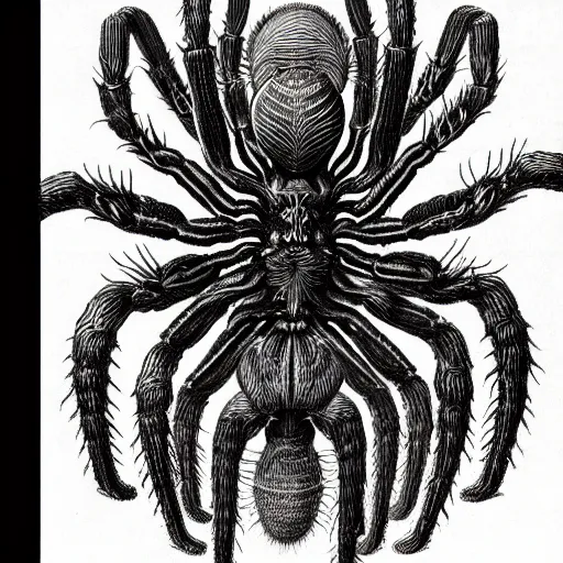 Image similar to Detailed drawing of alien spiders From Art Forms in Nature by Ernst Haeckel