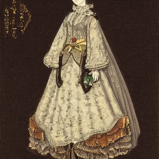 Image similar to character portrait of a Victorian princess, Akihito Yoshida