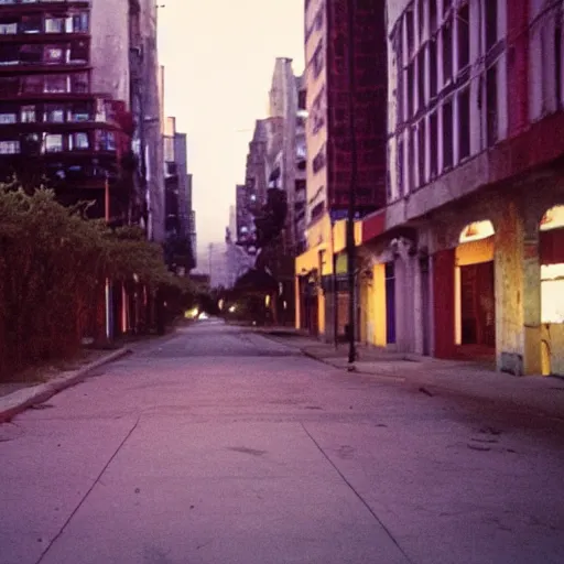 Prompt: empty street, quetzalcoatl, portrait, at night, by nan goldin, cinematography by jim jarmusch