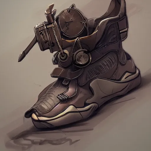 Image similar to sneaker concept art, steampunk, sharp focus, illustration, concept art by tooth wu