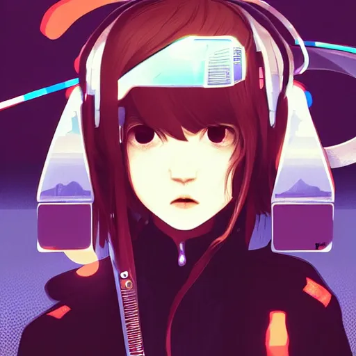 Image similar to Frequency indie album cover, luxury advertisement, instagram filter, amazing stylish colors. highly detailed post-cyberpunk sci-fi close-up schoolgirl in asian city in style of cytus and deemo, by Tsutomu Nihei, by Ilya Kuvshinov, by Greg Tocchini, nier:automata, Yorda from Ico, set in half-life 2, beautiful, very inspirational, very stylish, with gradients, surrealistic, dystopia, postapocalyptic vibes, depth of field, rich cinematic atmosphere, perfect digital art, mystical journey in strange world, beautiful dramatic dark moody tones and studio lighting, shadows, arthouse