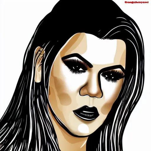 khloe kardashian caricature