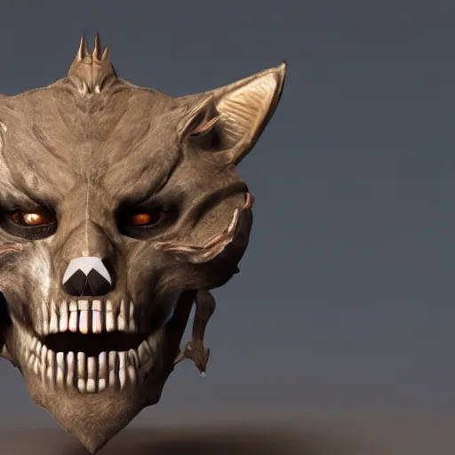 Prompt: highly detailed render of a man wearing a skull fox mask, vray render, unreal engine, highly detailed faces, thin body,