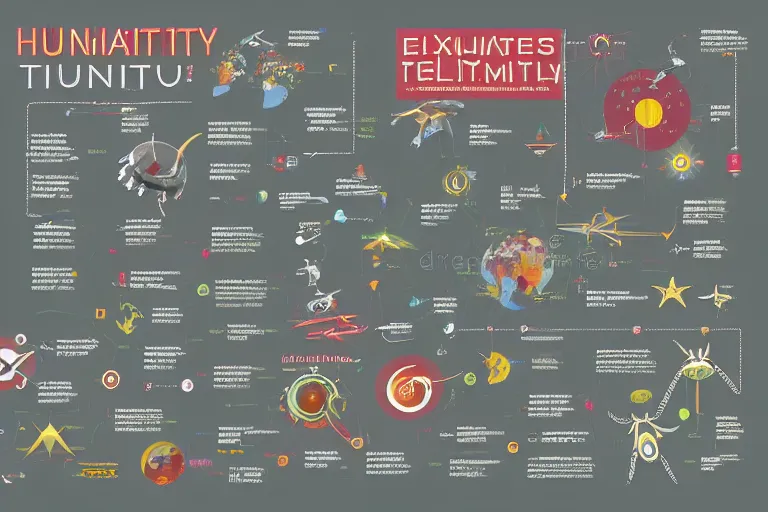 Prompt: detailed infographic depicting humanity's popularity with extraterrestrial cultures, digital display, highly detailed, full color, crisp detailed vectors