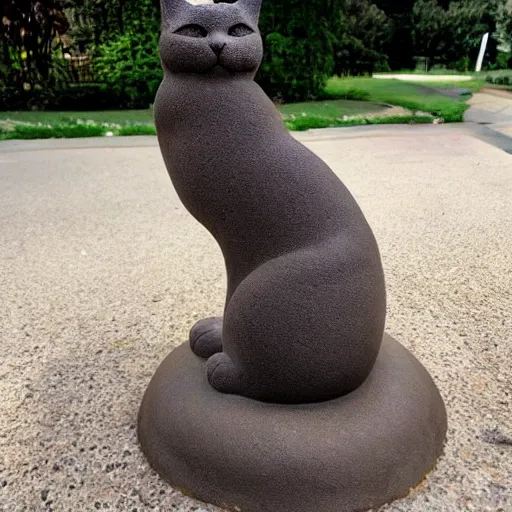Image similar to a statue of a cute cat