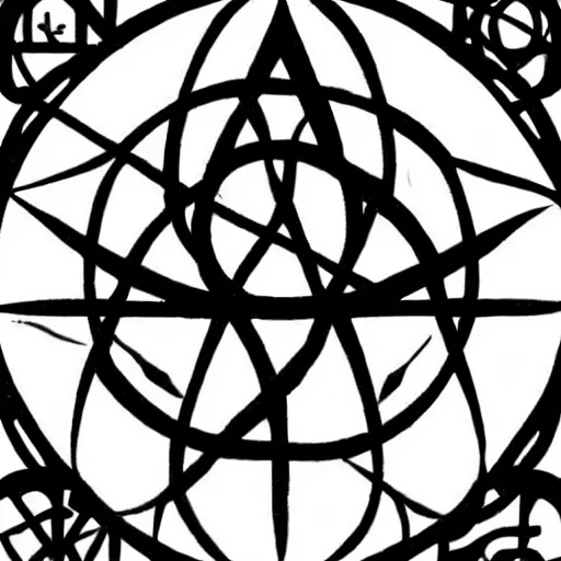 Image similar to “a sigil to bring good to all that want it, occult, textbook, Kabbalah, magick”