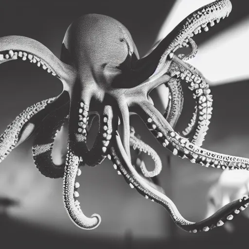 Image similar to photo of an octopus playing the drums