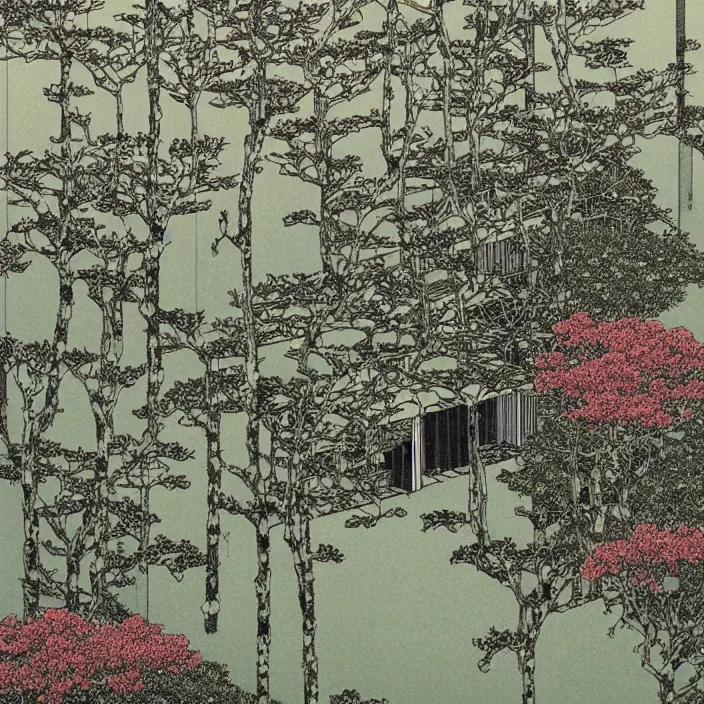 Prompt: a building in a landscape, by takato yamamoto