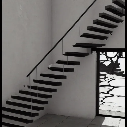 Image similar to m. c. escher stairs, octane render, unreal engine, 4 k