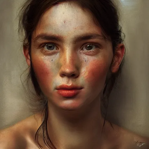 Image similar to high quality, high detail, expressive portrait by juan francisco casas, hd, beautiful faces, deep love in the eyes, photorealistic lighting