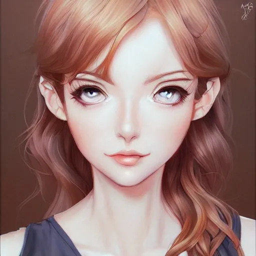 Image similar to portrait of an absurdly graceful, elegant, sophisticated ( barista ) woman, by artgerm, range murata, intricate, beautiful, artstation 8 k