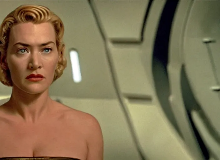 Image similar to film still of kate winslet as seven of nine in star trek voyager