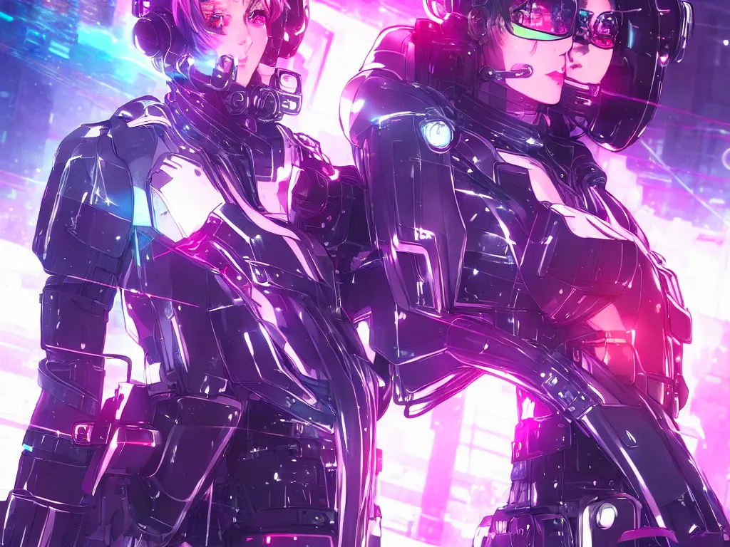 Image similar to portrait anime visual futuristic female cyber police, on cyberpunk neon light tokyo rooftop, ssci - fi and fantasy, intricate and very beautiful, human structure, concept art, sharp focus, anime by rossdraws and magali villeneuve and luxearte and liya nikorov, frostine engine