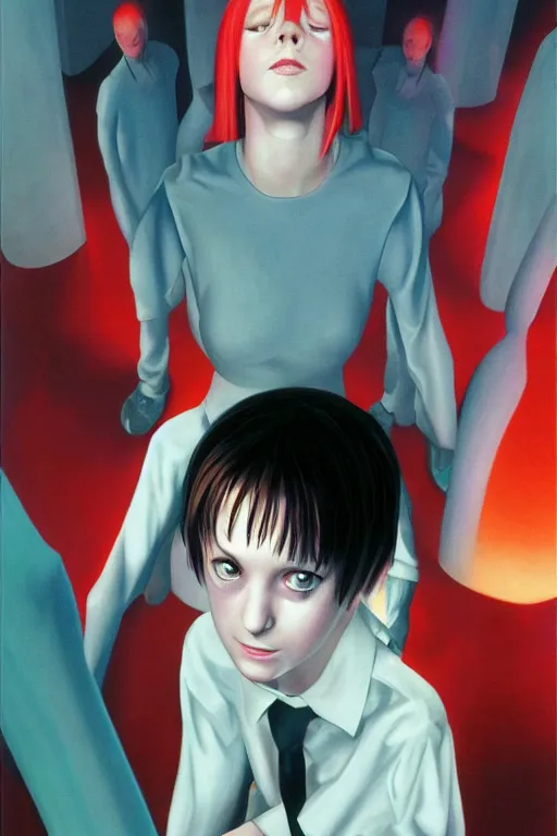 Prompt: lain by alex ross