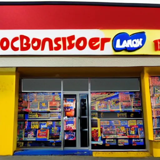 Prompt: claymation, blockbuster movie rental store