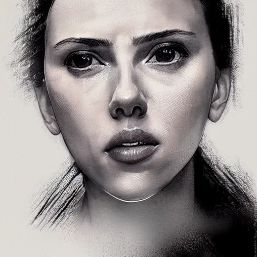 Prompt: detailed portrait of scarlett johansson as young nadezhda krupskaya, colourised, face portrait, epic, tragic, military art, fantasy, dieselpunk, hd shot, digital portrait, beautiful, artstation, comic style, by artgerm, guy denning, jakub rozalski, magali villeneuve and charlie bowater