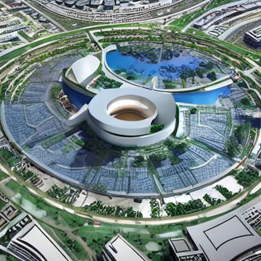 Image similar to toilet land arch vis of dubai city of the future named toilet land