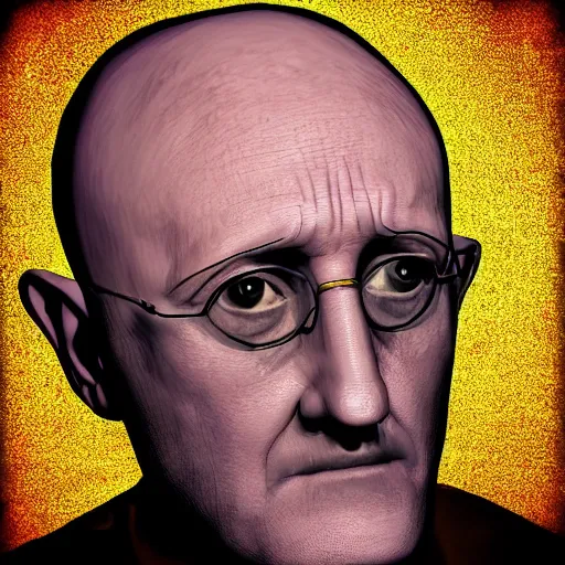 Prompt: mike ehrmantraut, style of multiversus, 3d stylized, portrait, colorful