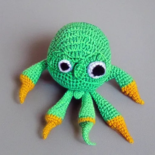 Image similar to crocheted little cute spider