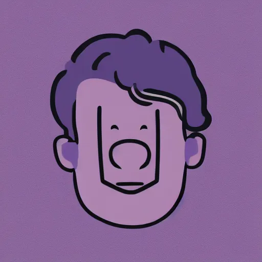 Image similar to a lilac coloured t-shirt with a cartoony face, product design