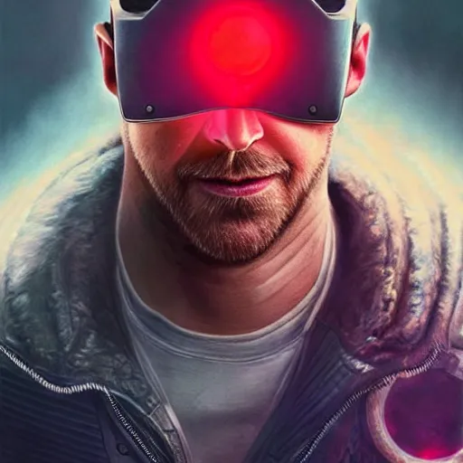Prompt: Ryan Gosling as Marvel's Cyclops, X-Men, ultra realistic, concept art, intricate details, eerie, highly detailed, photorealistic, octane render, 8k, unreal engine. art by Artgerm and Greg Rutkowski