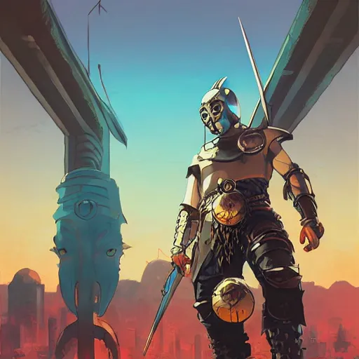 Image similar to cyberpunk viking helmet mask warrior goddess robot ninja fantasy, art gta 5 cover, official fanart behance hd artstation by jesper ejsing, by rhads, makoto shinkai and lois van baarle, ilya kuvshinov, ossdraws