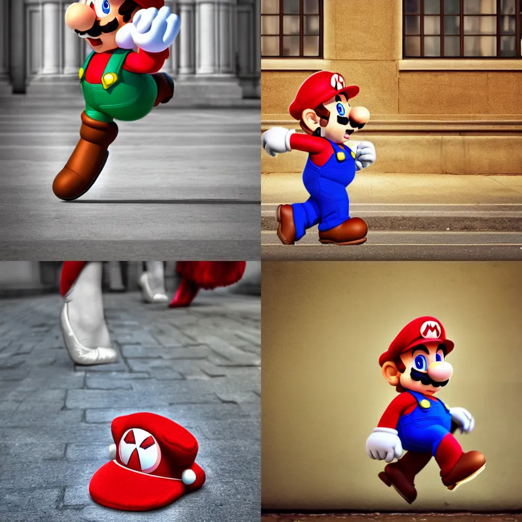 Prompt: Super Mario going to the ballet, high resolution 8k, hyper realism, photography,