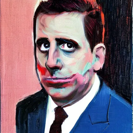 Image similar to michael scott by francis bacon