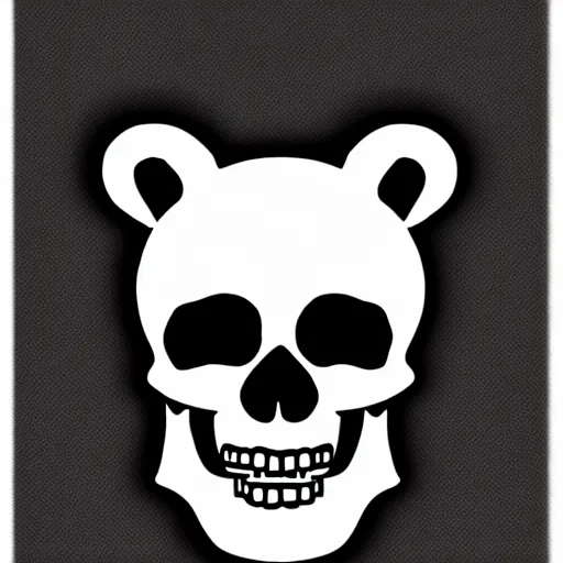 Image similar to skull with bear head on top