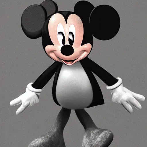 Image similar to old man micky mouse, realistic, trending on artstation