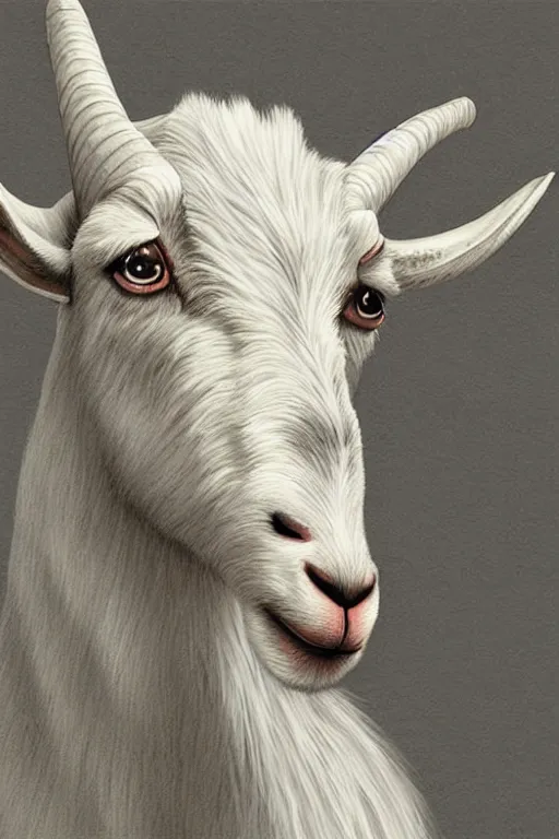 Prompt: illustration of a goat, art by lixin yin