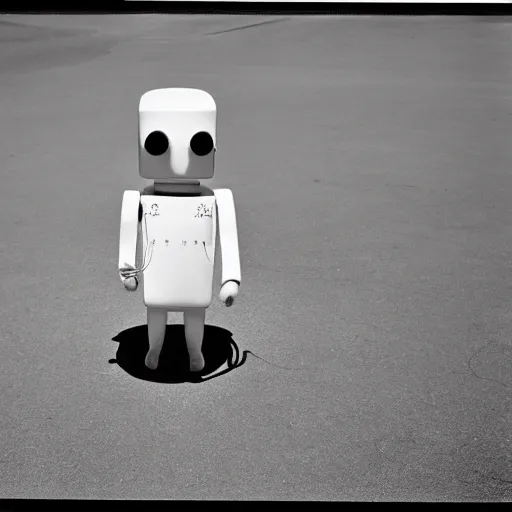 Prompt: a portrait ofMarvin the paranoid android the hitchhiker guide to the galaxy, photorealistic, by Garry Winogrand