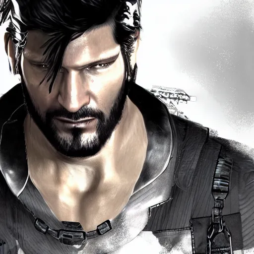 Prompt: A portrait of Adam Jensen as Gigachad, transhumanist, high contrast, extremely-detailed, Raytracing, neo-gothic