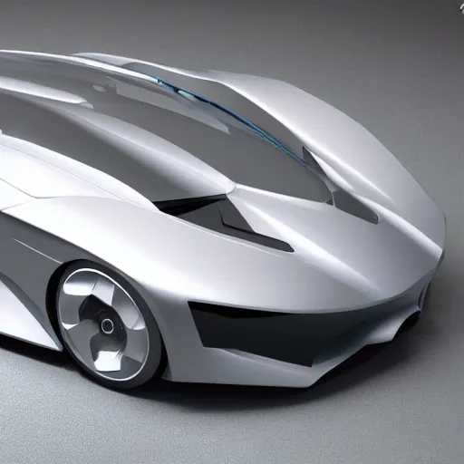 Image similar to render of futuristic supercar