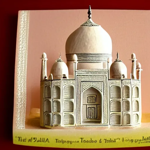 Image similar to photo of Taj Mahal made of cheese