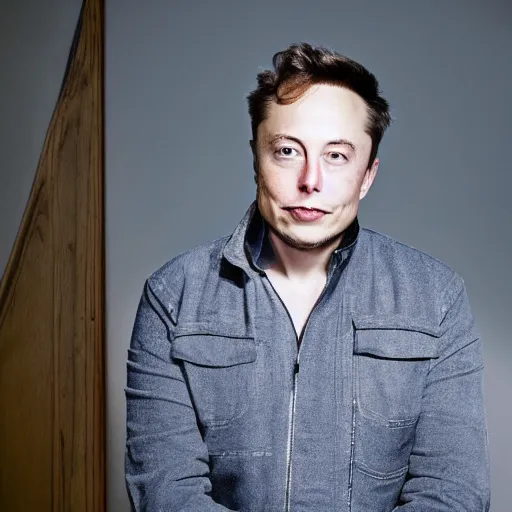 Image similar to A portrait photo of Elon Musk teams up with a teenage Elon Musk, perfect faces, 50 mm, award winning photography