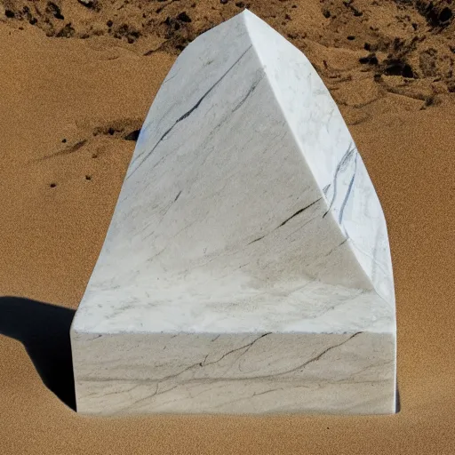 Prompt: a marble sculpture of sand