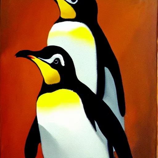 Prompt: spanish conquistador penguins visit rome, oil painting, portrait