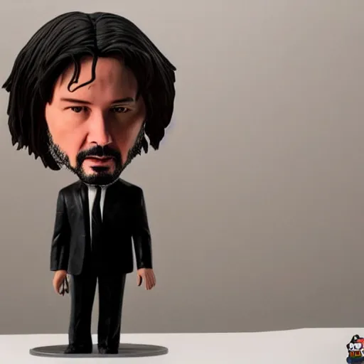 Image similar to keanu reeves bobblehead realistic