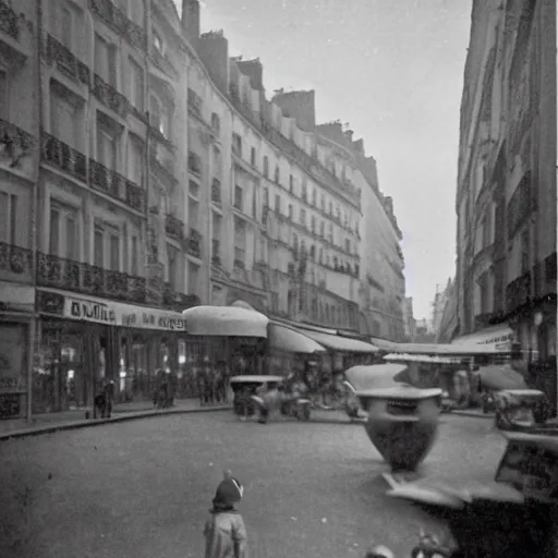 Image similar to an ufo sighting in paris in 1 9 2 0, novelle vague